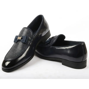 Men’s Textured Front Iconic Buckle Bow Loafers-TruClothing