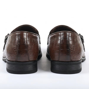 Men's Vegan Leather Double Monk Strap Loafers