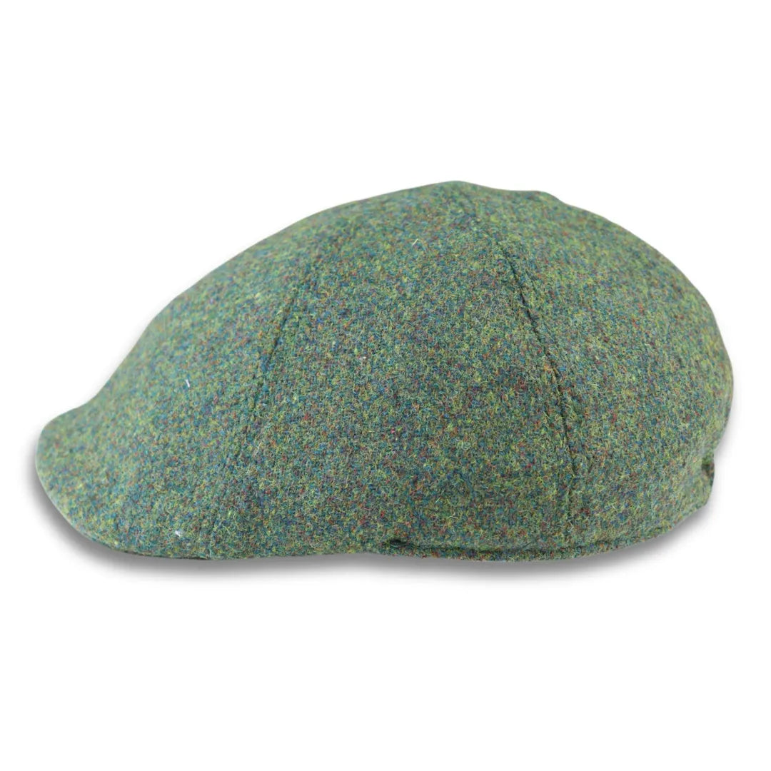 Men's Wool Blend Green Plain Solid Duckbill Cap
