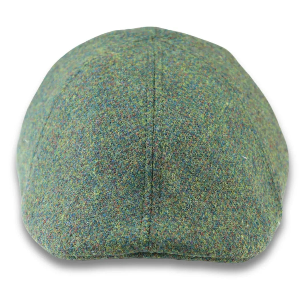 Schlichte, einfarbige Duckbill-Mütze aus Wollmischung in Grün für Herren