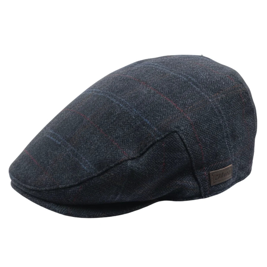 Men's Wool Blend Herringbone Plaid Ivy Flat Cap-TruClothing
