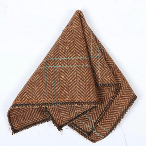 Men's Wool Blend Herringbone Plaid Tweed Tie-TruClothing