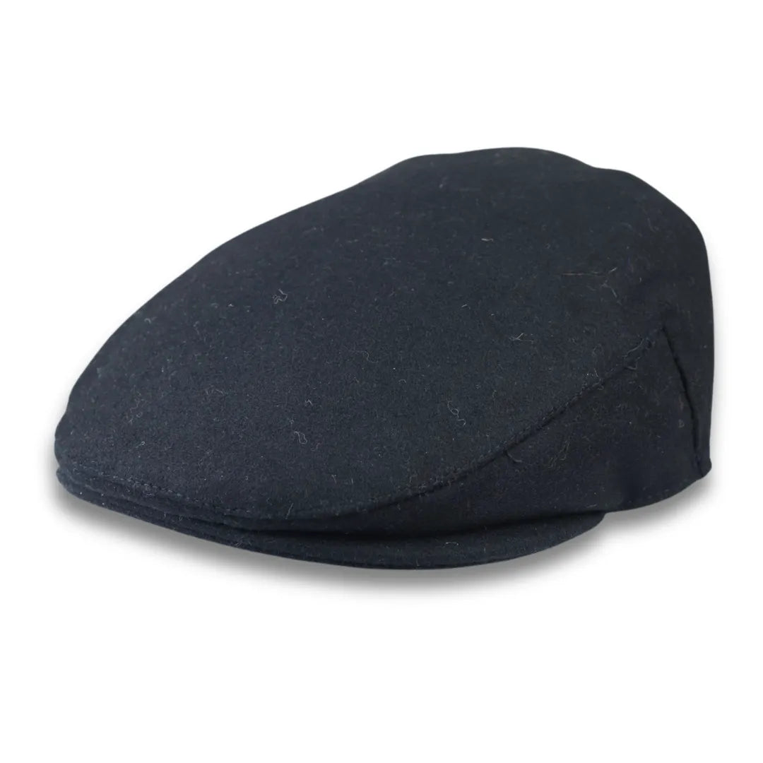Men's Wool Blend Plain Solid Flat Cap