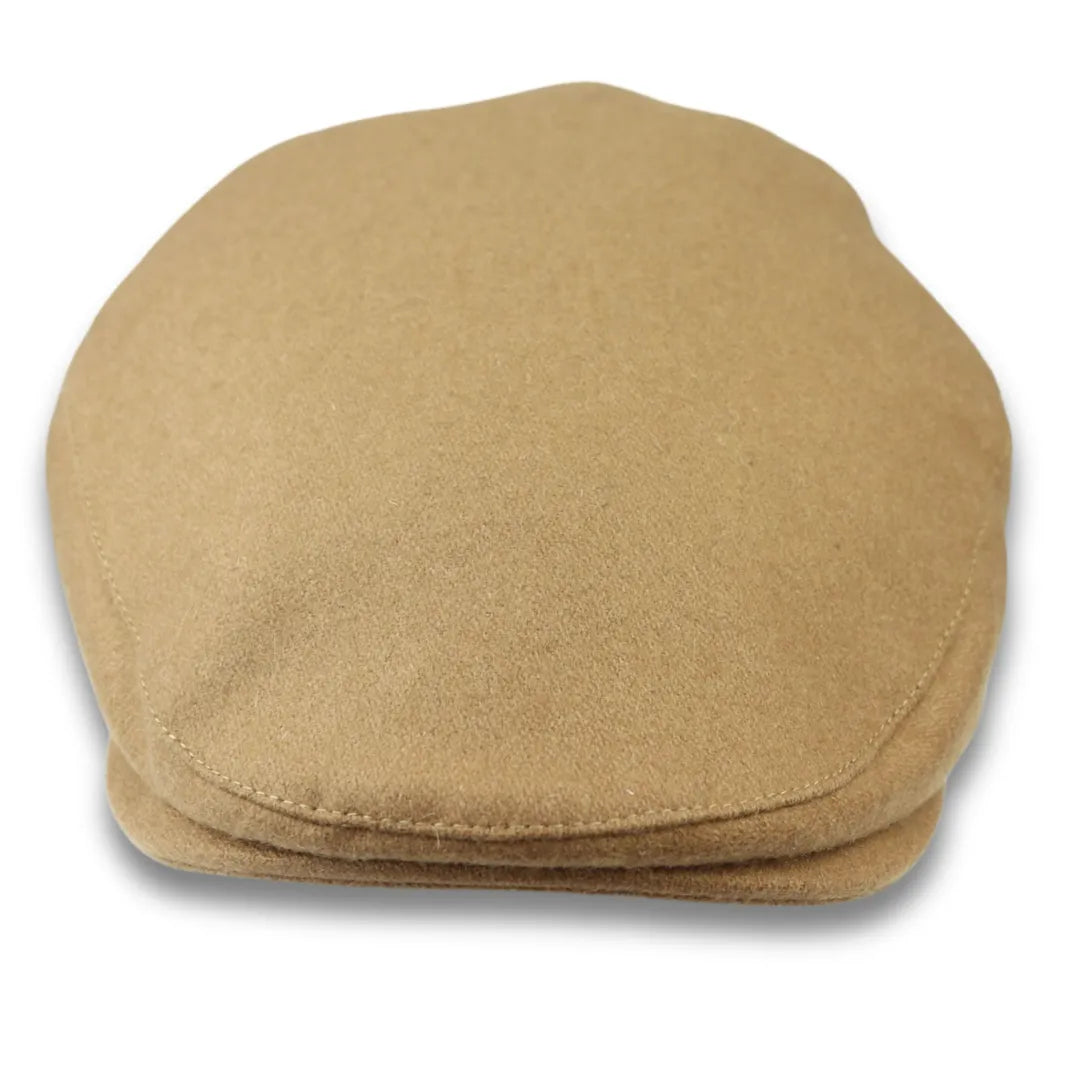 Men's Wool Blend Plain Solid Flat Cap