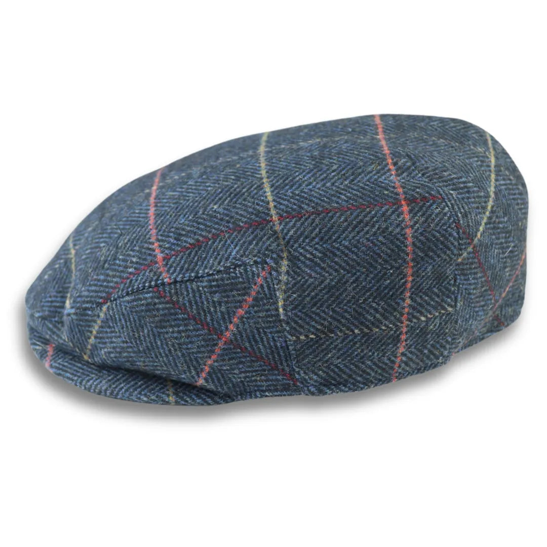 Men's Wool Blend Tweed Herringbone Check Flat Cap