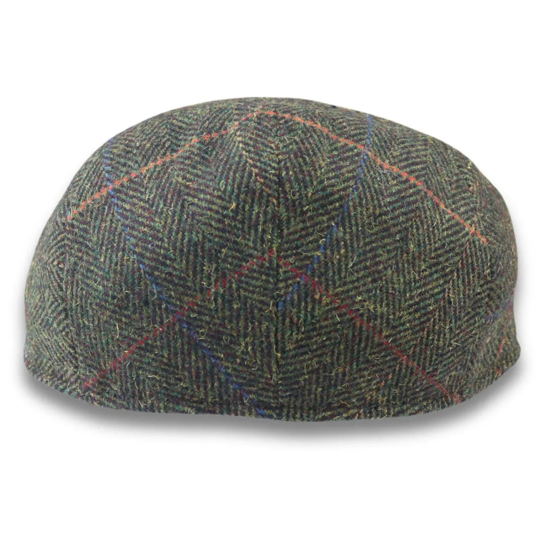 Men's Wool Blend Tweed Herringbone Check Flat Cap