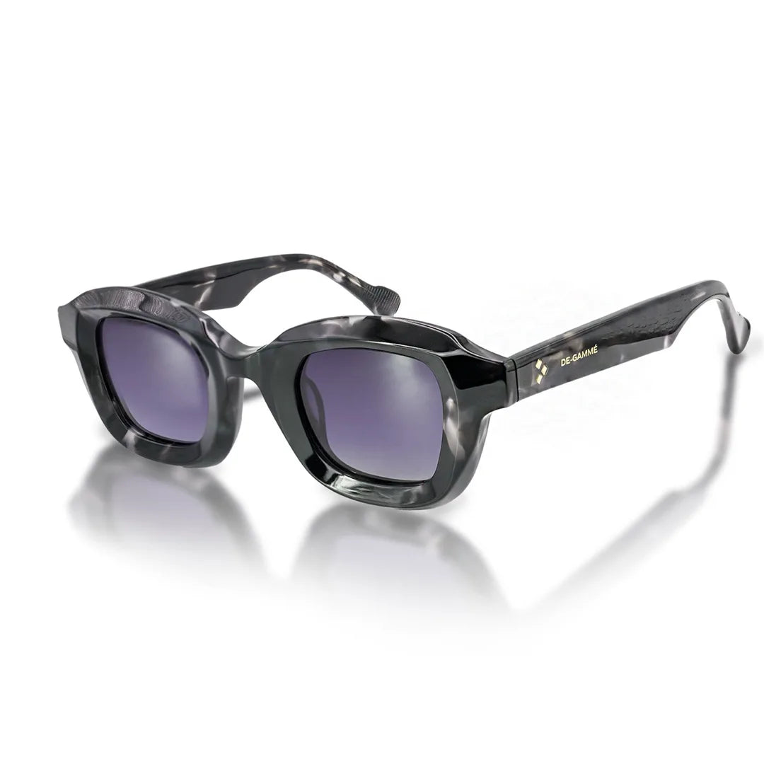 Milan - Black Geometric Frame Rectangle Polarized Sunglasses-TruClothing