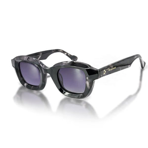 Milan - Black Geometric Frame Rectangle Polarized Sunglasses-TruClothing