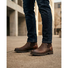 Men's Mokka Brown Water-Resistant Chelsea Ankle Boots-TruClothing