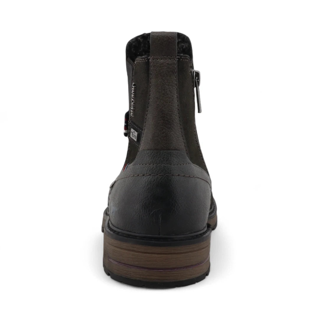Men's Dark Grey Water-Resistant Chelsea Ankle Boots-TruClothing