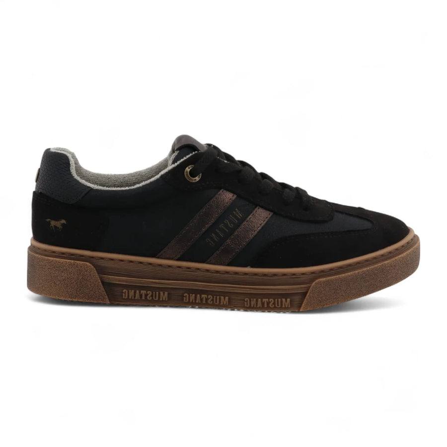 Women's Black Street Platform Sneakers Shoes-TruClothing