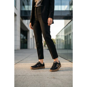 Women's Black Street Platform Sneakers Shoes-TruClothing