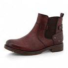 Women's Burgundy Chelsea Ankle Boots-TruClothing