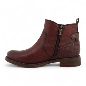 Women's Burgundy Chelsea Ankle Boots-TruClothing
