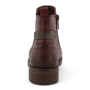 Women's Burgundy Chelsea Ankle Boots-TruClothing