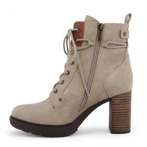 Women's Off-White High-Heeled Ankle Boots-TruClothing