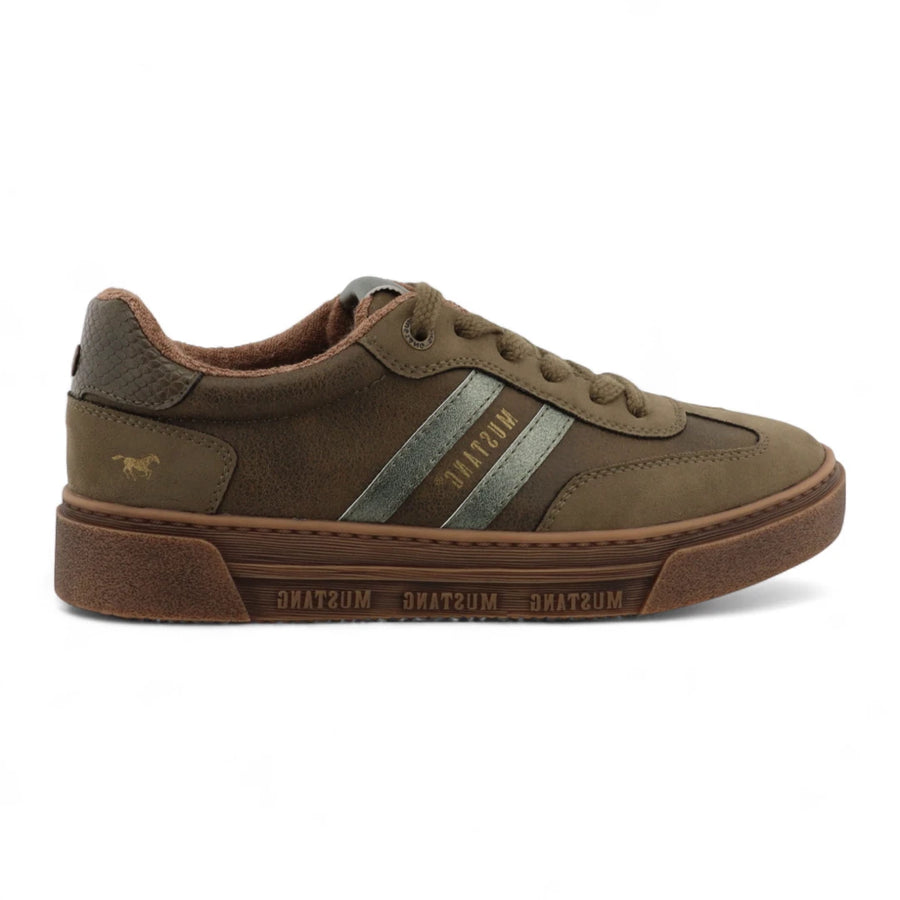 Women's Olive Green Street Platform Sneakers Shoes-TruClothing