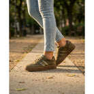 Women's Olive Green Street Platform Sneakers Shoes-TruClothing
