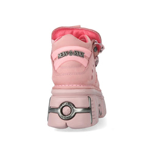 New Rock M-106-C158 Pink Platform Gothic Punk Ankle Boots-TruClothing