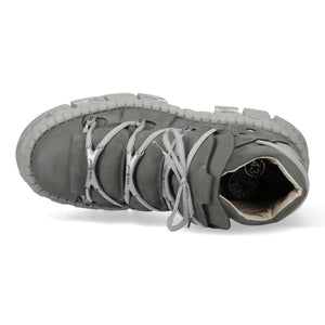 New Rock M-106WALL-C63 Grey Leather Urban Gothic Ankle Boots-TruClothing