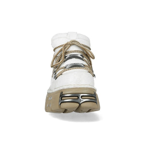 New Rock M-120N-C80 White Gothic Platform Ankle Boots-TruClothing