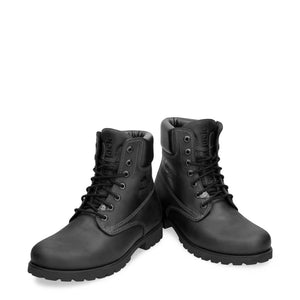 03 C3 - Men's Black Leather Waterproof Ankle Boots