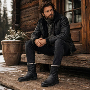 Fedro Igloo C3 - Men’s Black Waterproof Leather Ankle Boots