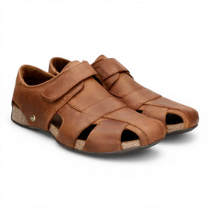 Fletcher Basics C5 - Men's Bark Brown Leather Sandals