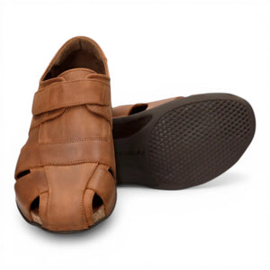 Fletcher Basics C5 - Men's Bark Brown Leather Sandals