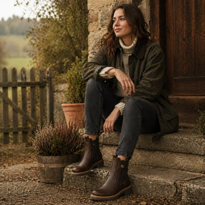 Francesca B13 - Women's Brown Leather Chelsea Boots