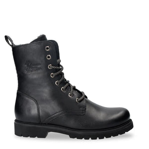 Frisia B1 - Women's Black Waterproof Leather Combat Boots