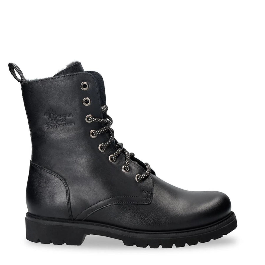 Frisia B1 - Women's Black Waterproof Leather Combat Boots