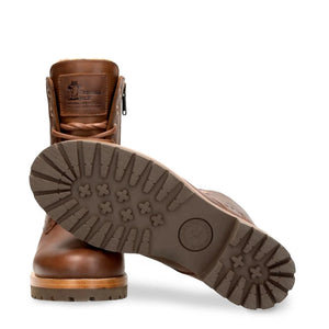 Frisia B10 - Women's Brown Waterproof Leather Combat Boots