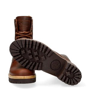 Padma B13 - Women's Brown Waterproof Leather Combat Boots