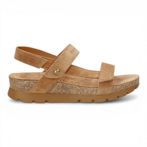 Selma B10 - Women’s Wedge Bark Brown Suede Leather Sandals