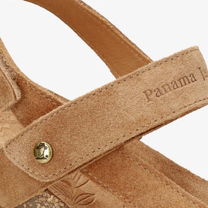 Selma B10 - Women’s Wedge Bark Brown Suede Leather Sandals