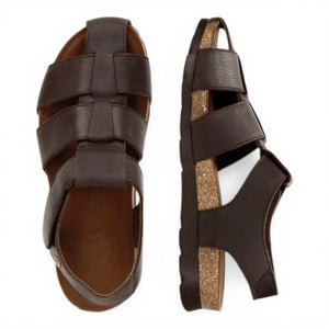 Stanley C1 - Men's Waterproof Bark Brown Leather Sandals
