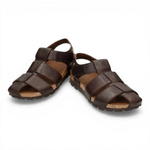 Stanley C1 - Men's Waterproof Bark Brown Leather Sandals