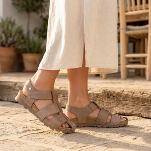 Stanley C8 - Men’s Waterproof Taupe Leather Sandals