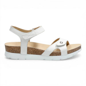 Sulia B1 - Women’s Wedge White Leather Platform Sandals