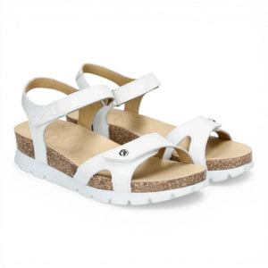 Sulia B1 - Women’s Wedge White Leather Platform Sandals