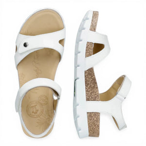 Sulia B1 - Women’s Wedge White Leather Platform Sandals