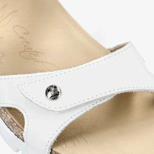 Sulia B1 - Women’s Wedge White Leather Platform Sandals