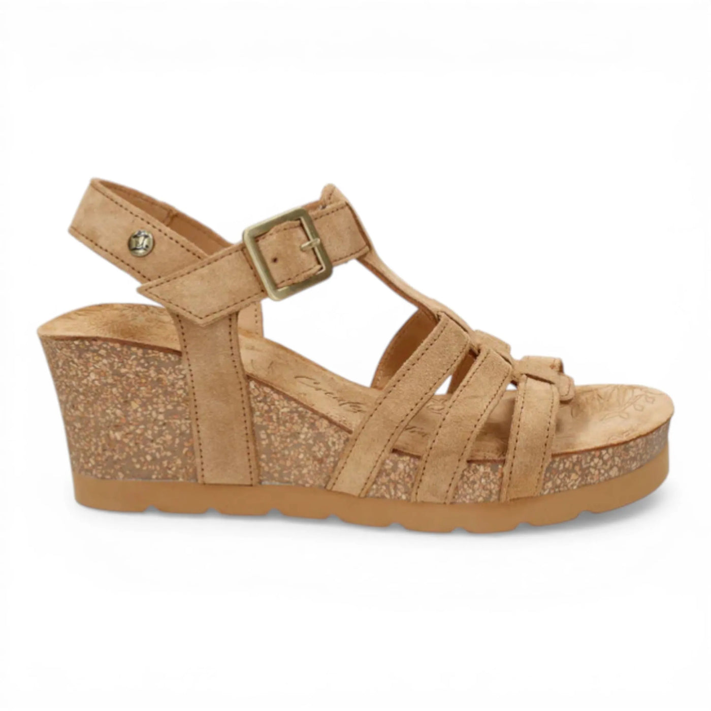 Vero B1 - Women's Wedge Heel Brown Suede Leather Sandals
