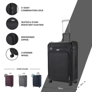 Parker - Suitcase Lightweight Expandable 4 Spinner Wheels-TruClothing