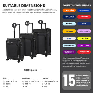 Parker - Suitcase Lightweight Expandable 4 Spinner Wheels-TruClothing