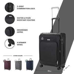 Parker - Suitcase Lightweight Expandable 4 Spinner Wheels-TruClothing