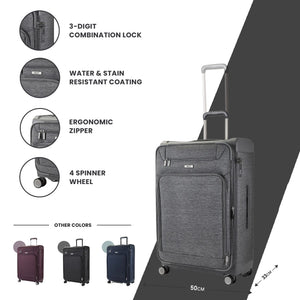 Parker - Suitcase Lightweight Expandable 4 Spinner Wheels-TruClothing