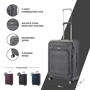 Parker - Suitcase Lightweight Expandable 4 Spinner Wheels-TruClothing