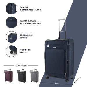 Parker - Suitcase Lightweight Expandable 4 Spinner Wheels-TruClothing